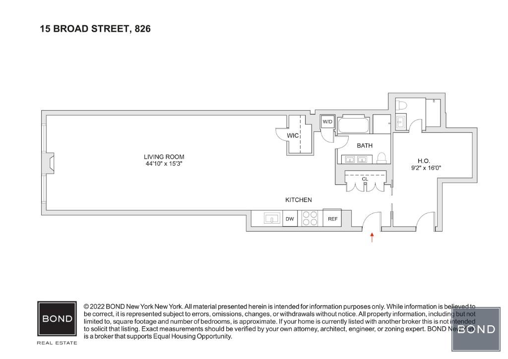 Floorplan for 15 Broad Street, 826