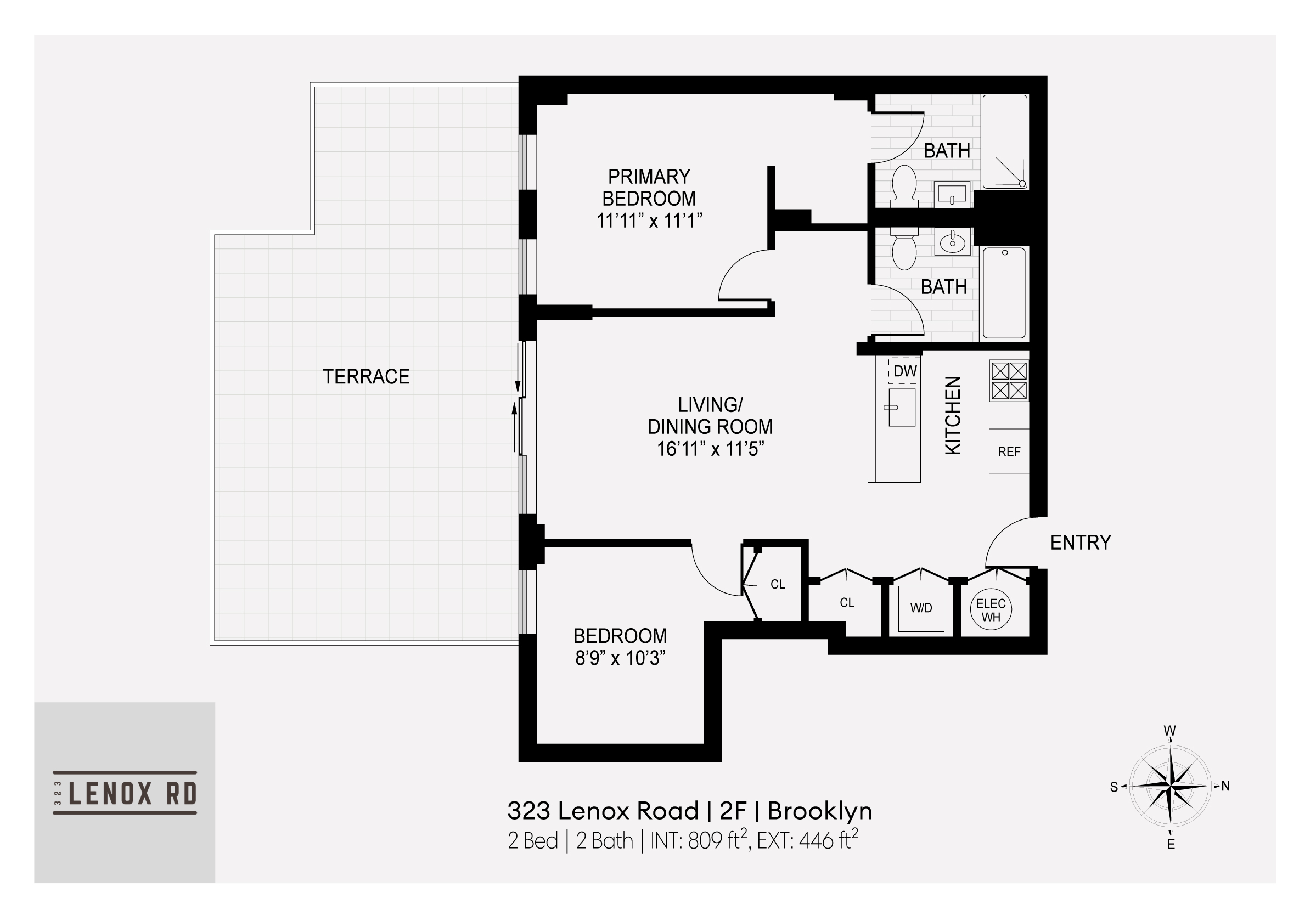 Floorplan for 323 Lenox Road, 2F