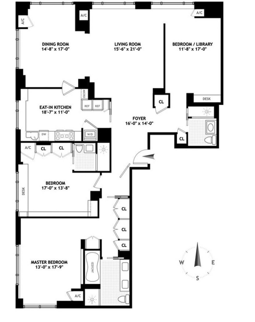 Floorplan for 90 East End Avenue, 14B