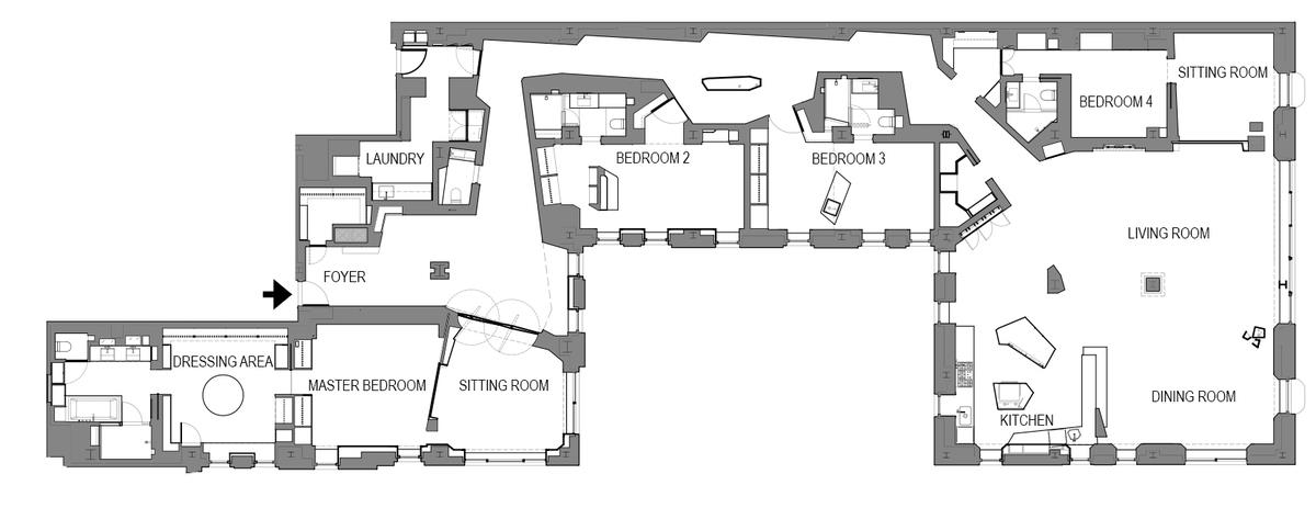 Floorplan for 106 Central Park, 21-AE