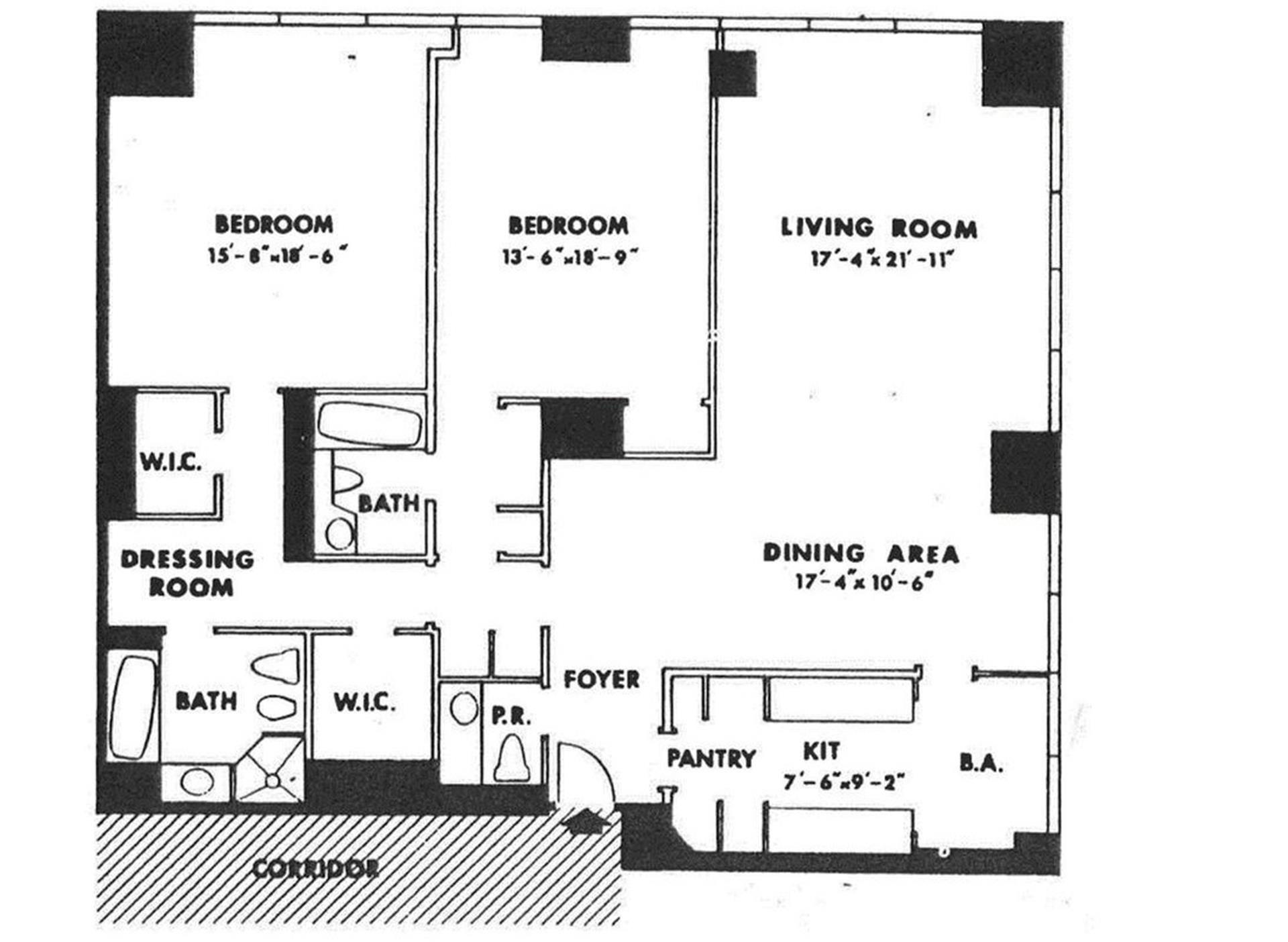 Floorplan for 641 5th Avenue, 34B