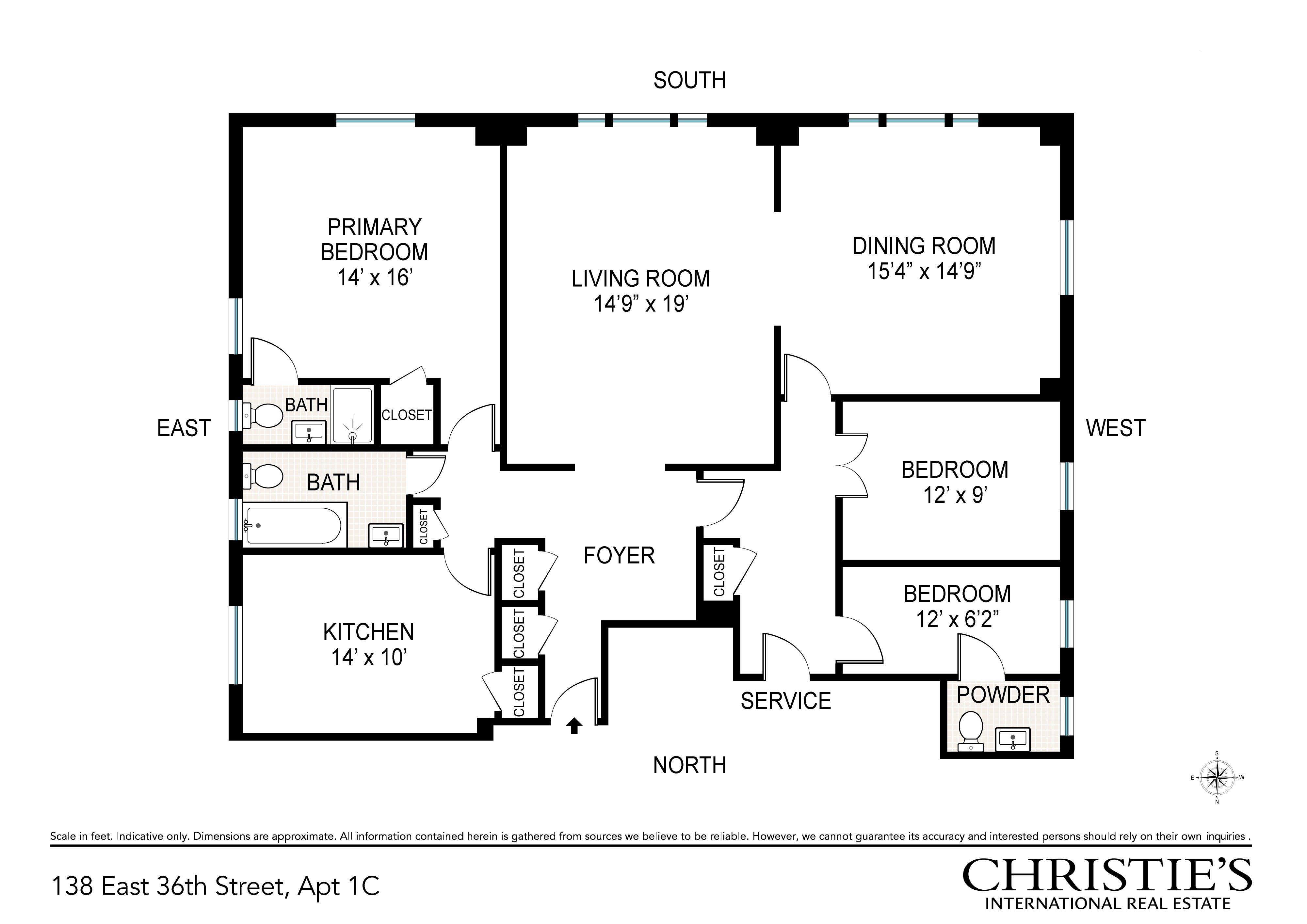 Floorplan for 138 East 36th Street, 1C