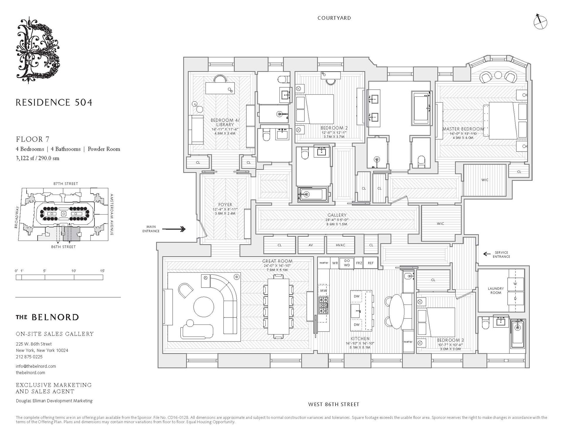 Floorplan for 225 West 86th Street, 504