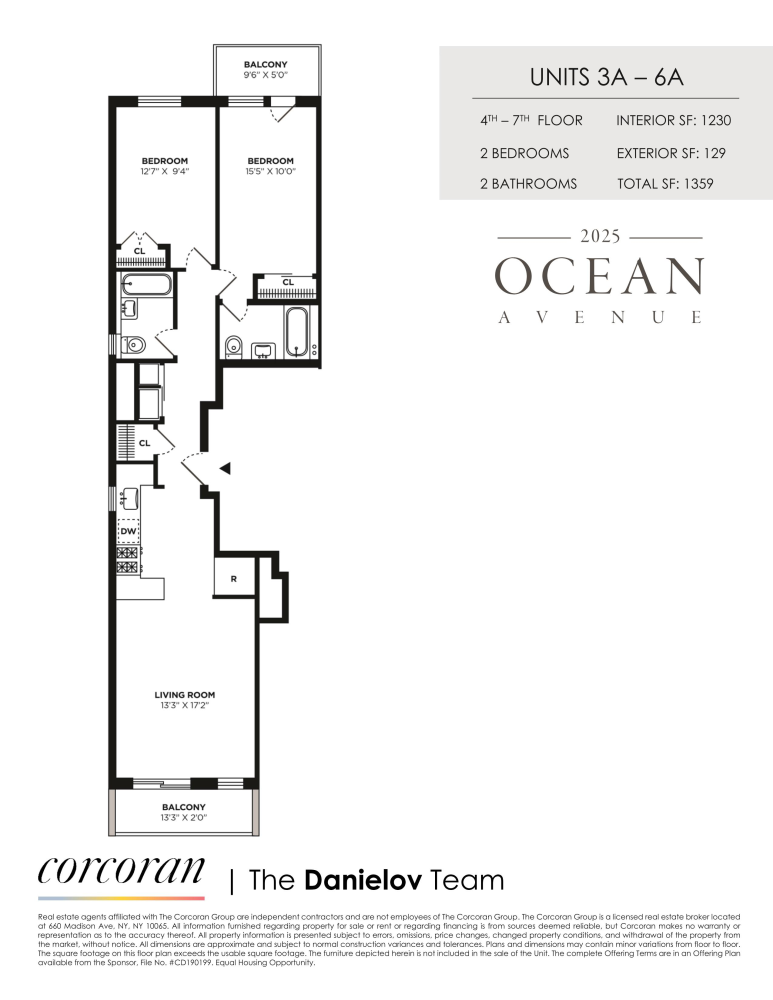 Floorplan for 2025 Ocean Avenue, 4A