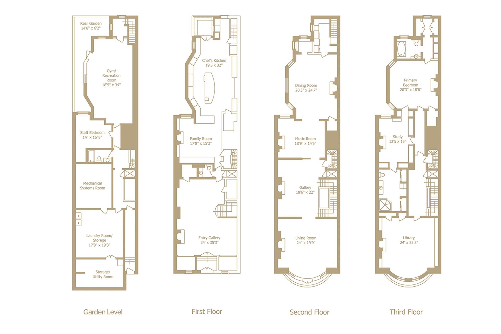 Floorplan for 9 East 88th Street, BUILDING