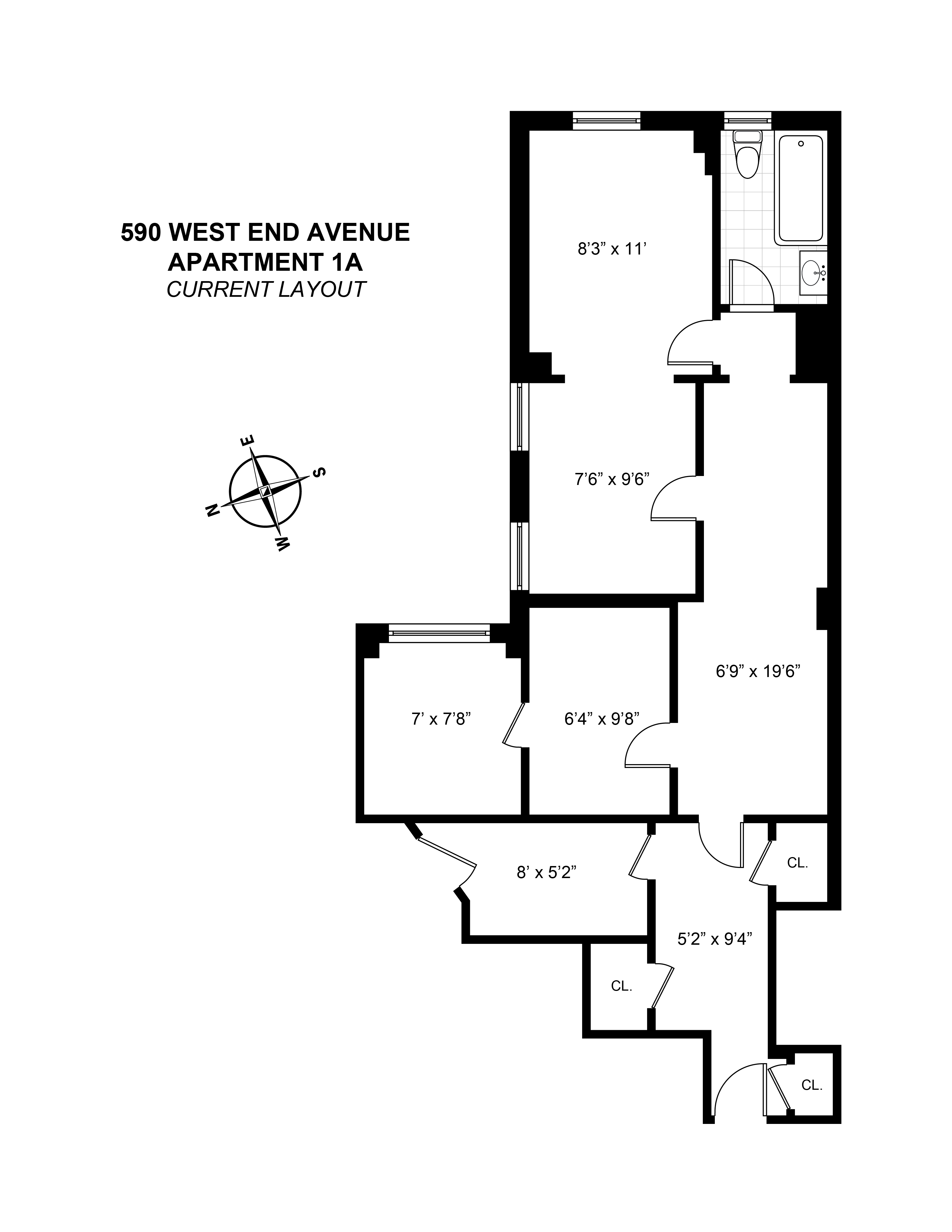 Floorplan for 590 West End Avenue, 1A
