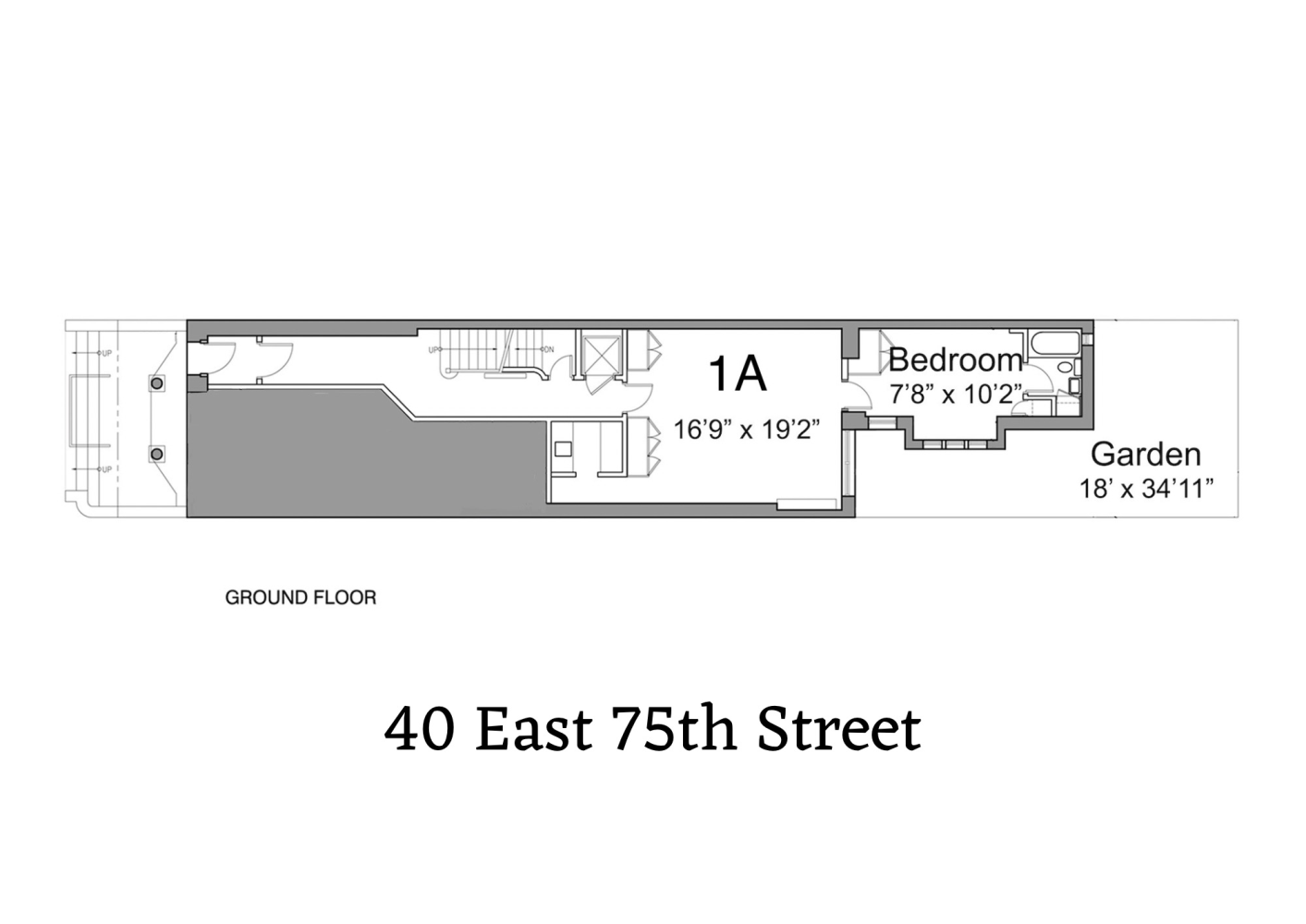 Floorplan for 40 East 75th Street, 1A