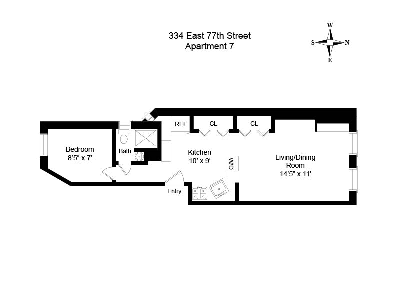 Floorplan for 334 East, 77th Street, 7