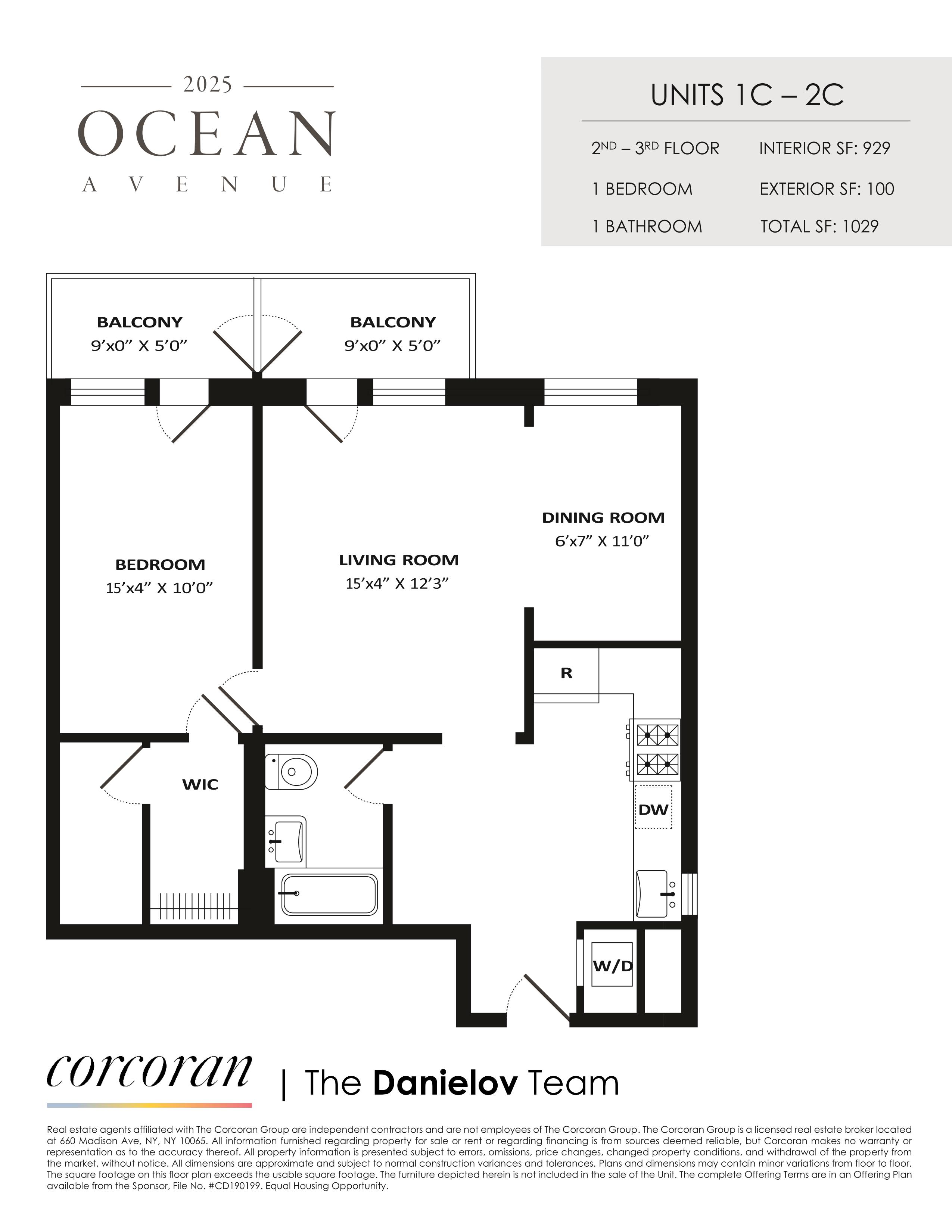 Floorplan for 2025 Ocean Avenue, 2C