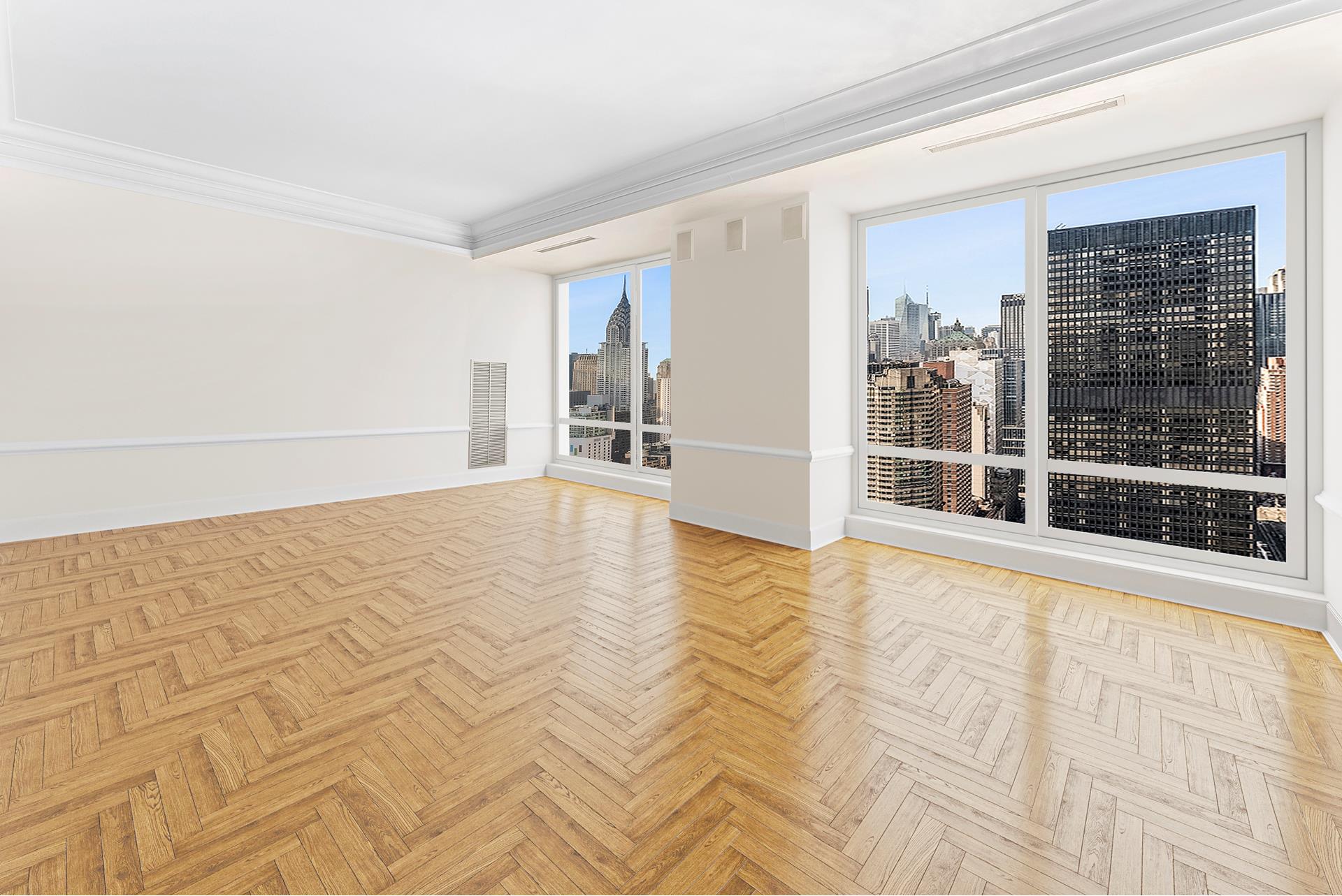 845 United Nations Plaza 53D, Turtle Bay, Midtown East, NYC - 2 Bedrooms  
2.5 Bathrooms  
5 Rooms - 