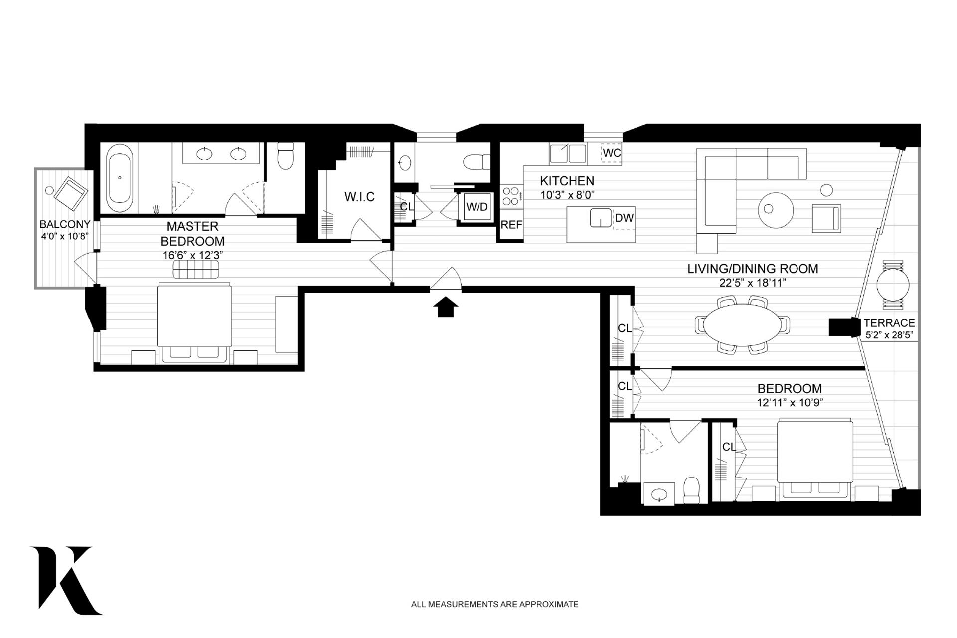 Floorplan for 199 Chrystie Street, 10N
