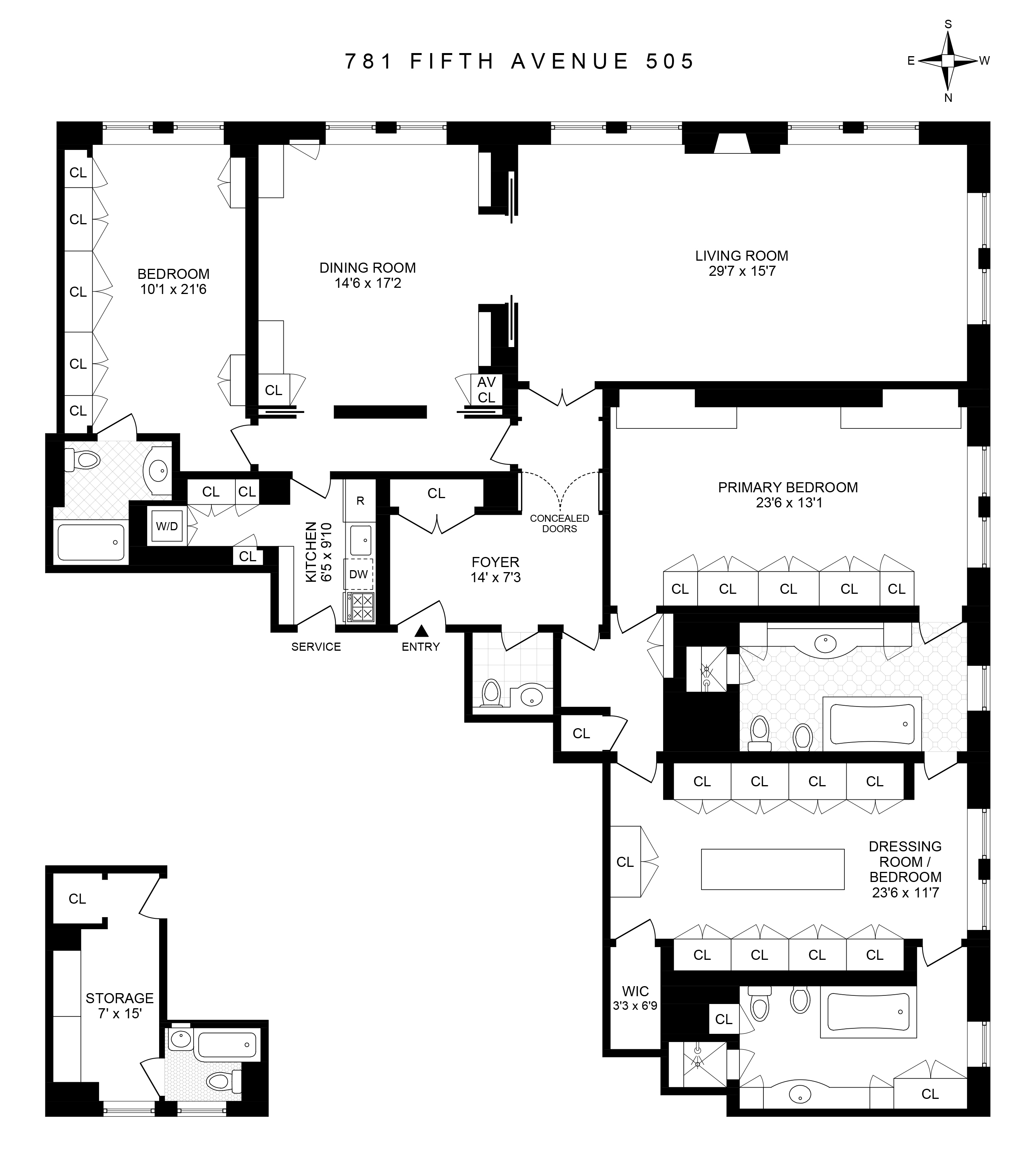 Floorplan for 781 Fifth Avenue, 505