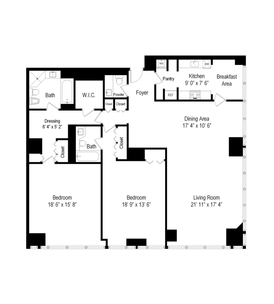 Floorplan for 641 5th Avenue, 24E