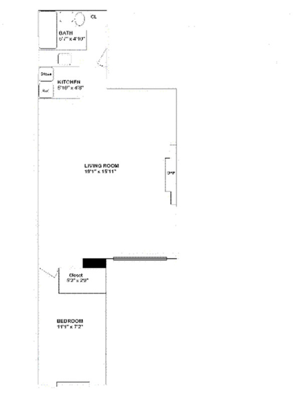Floorplan for 254 West 93rd Street, 6