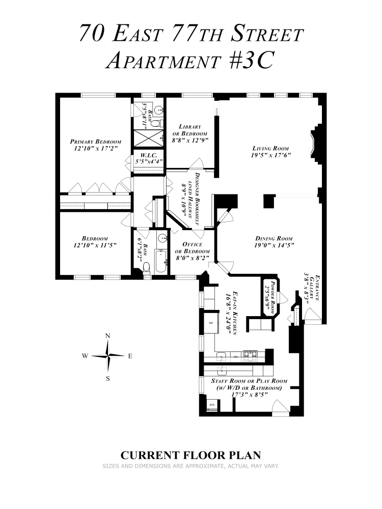 Floorplan for 70 East 77th Street, 3C