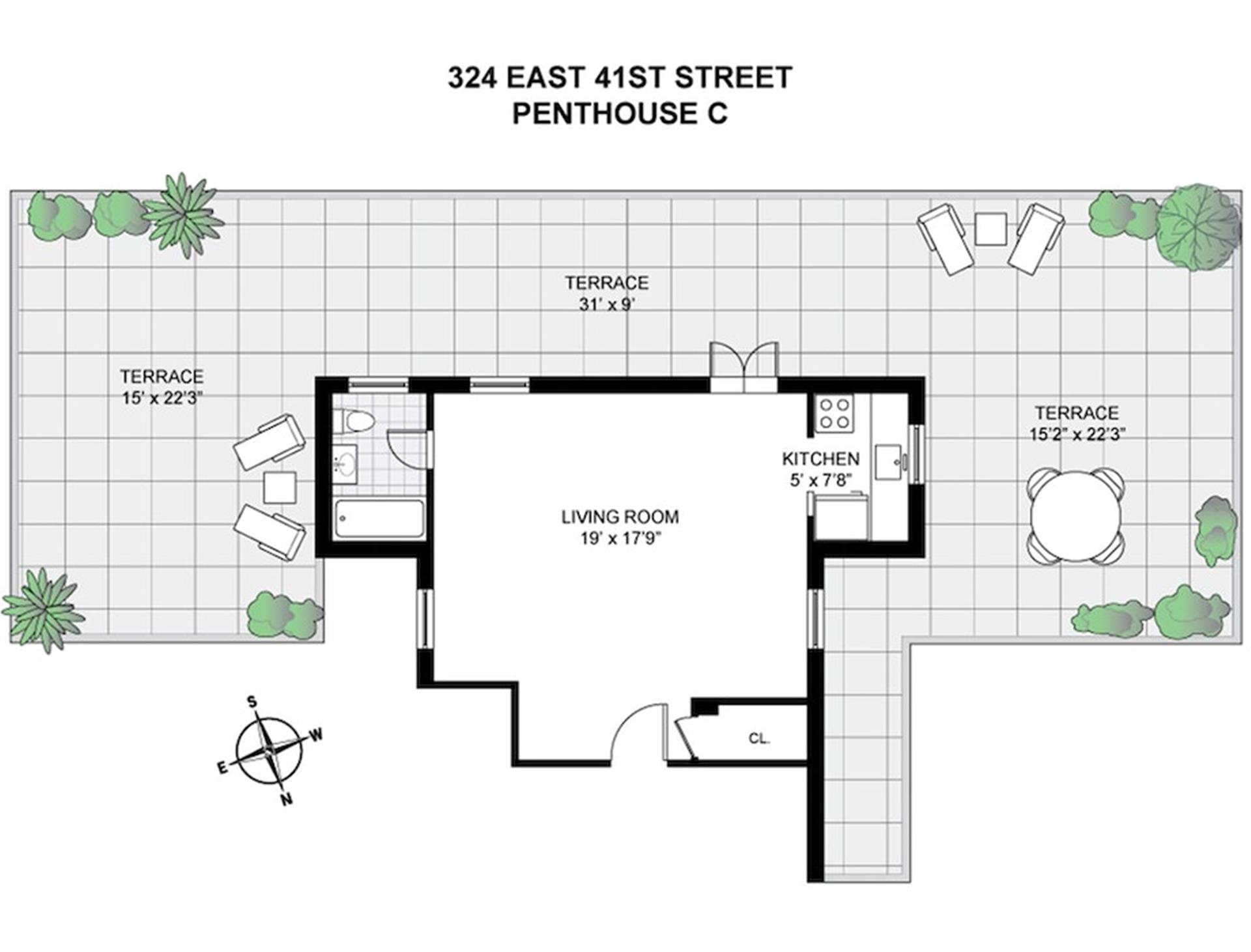 Floorplan for 324 East 41st Street, 1103C