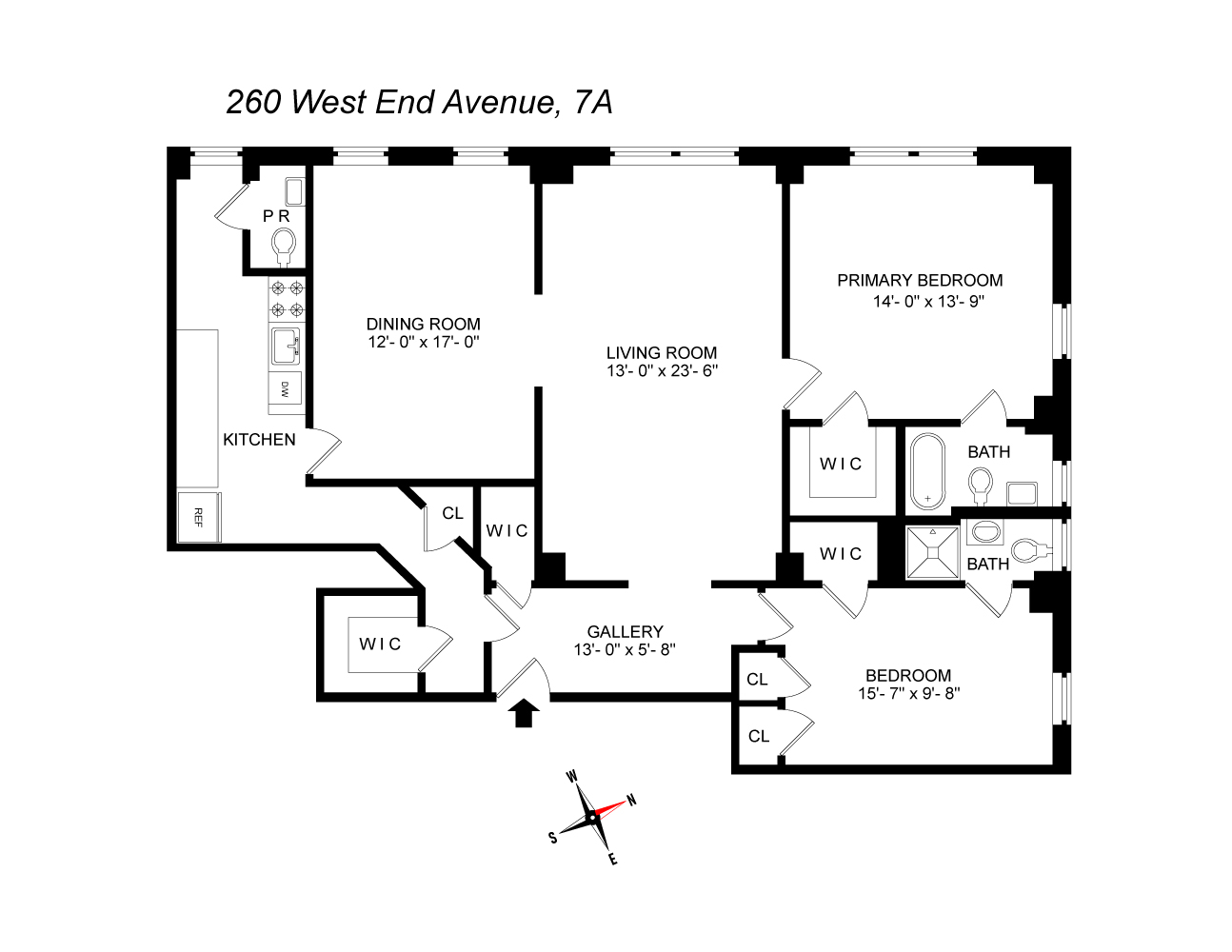 Floorplan for 260 West End Avenue, 7A