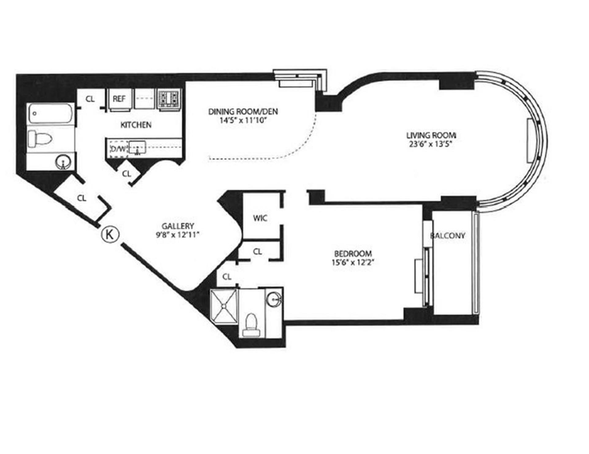 Floorplan for 330 East 38th Street, 25K