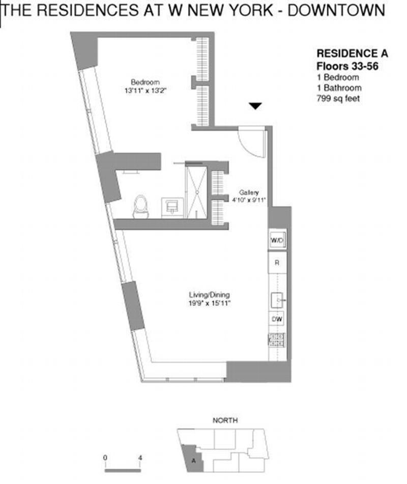 Floorplan for 123 Washington Street, 44A