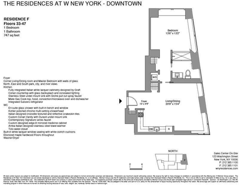 Floorplan for 123 Washington Street, 42F