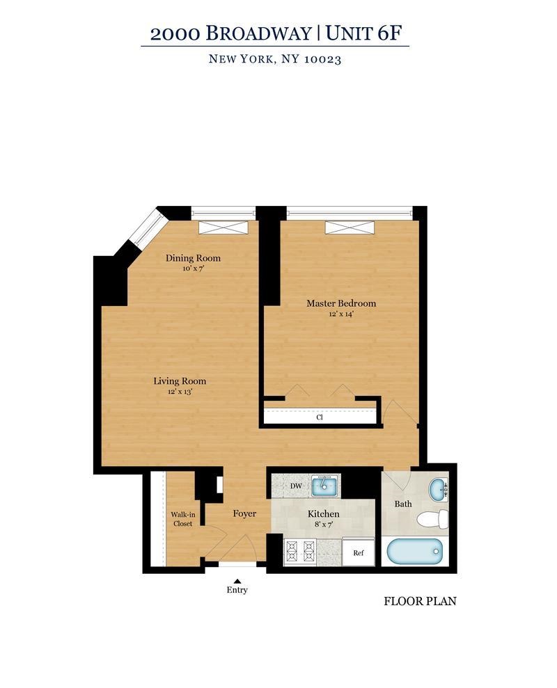 Floorplan for 2000 Broadway, 6F