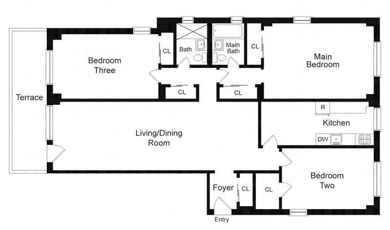 Floorplan for 2575 Palisade Avenue, 1L