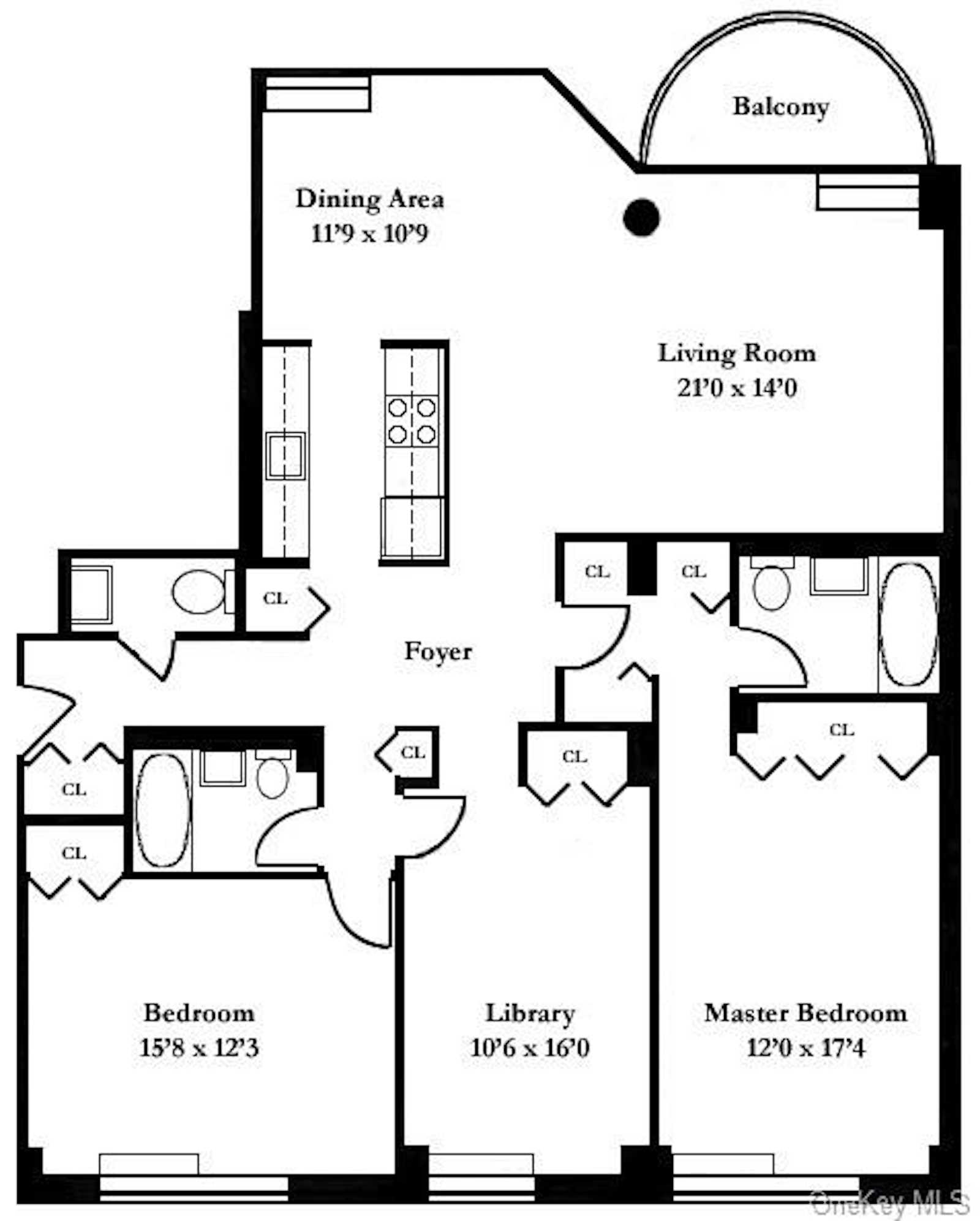 Floorplan for 2521 Palisade Avenue, 4C