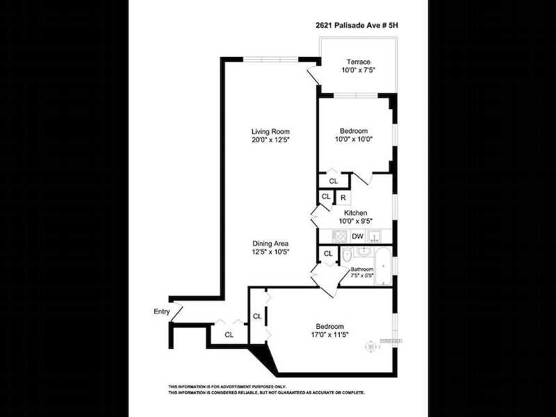 Floorplan for 2621 Palisade Avenue, 5H