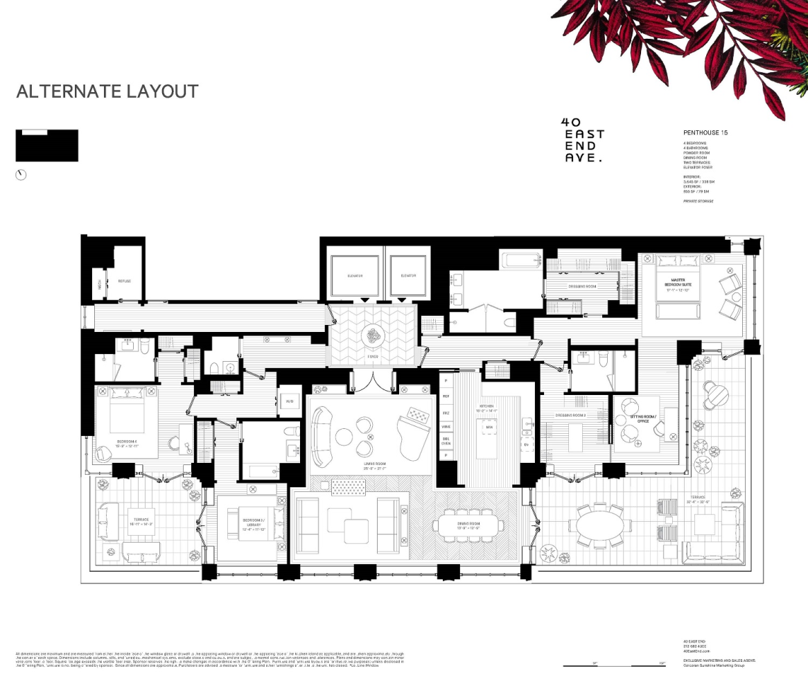 Floorplan for 40 East End Avenue, PH15