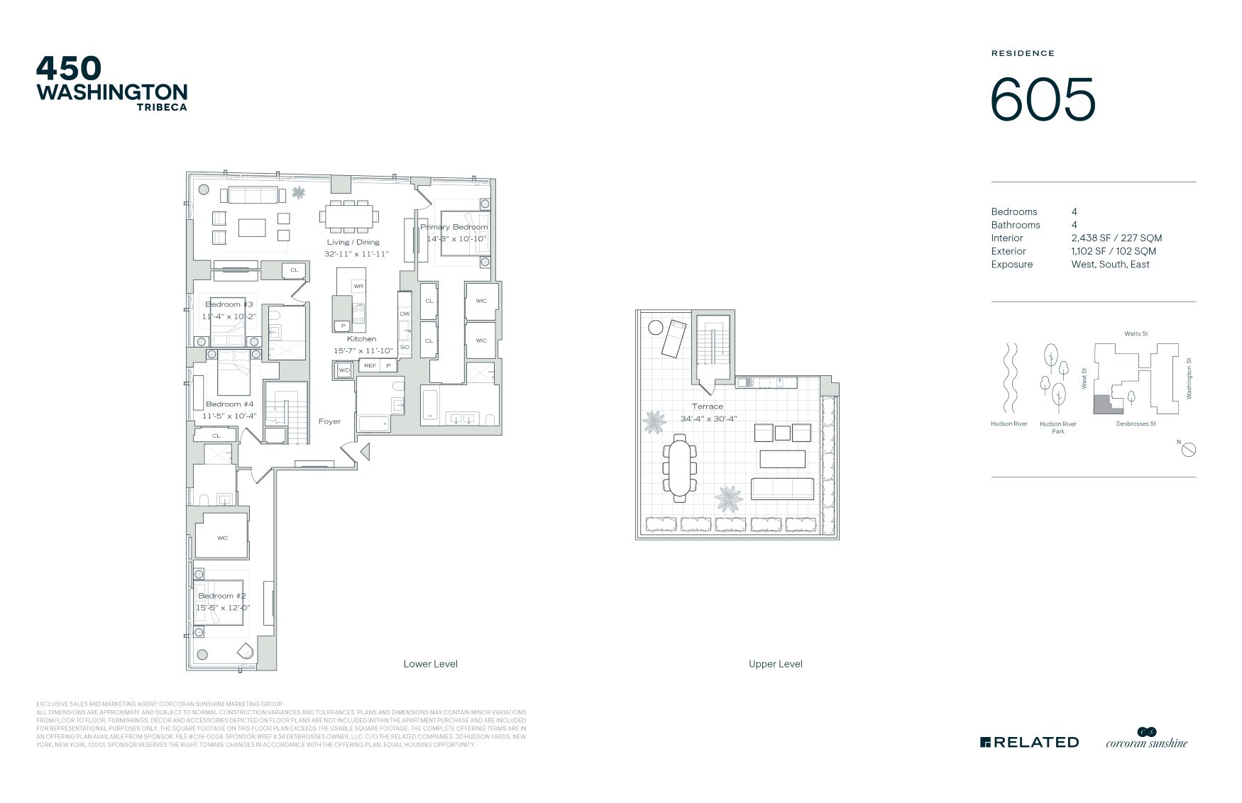 Floorplan for 450 Washington Street, 605
