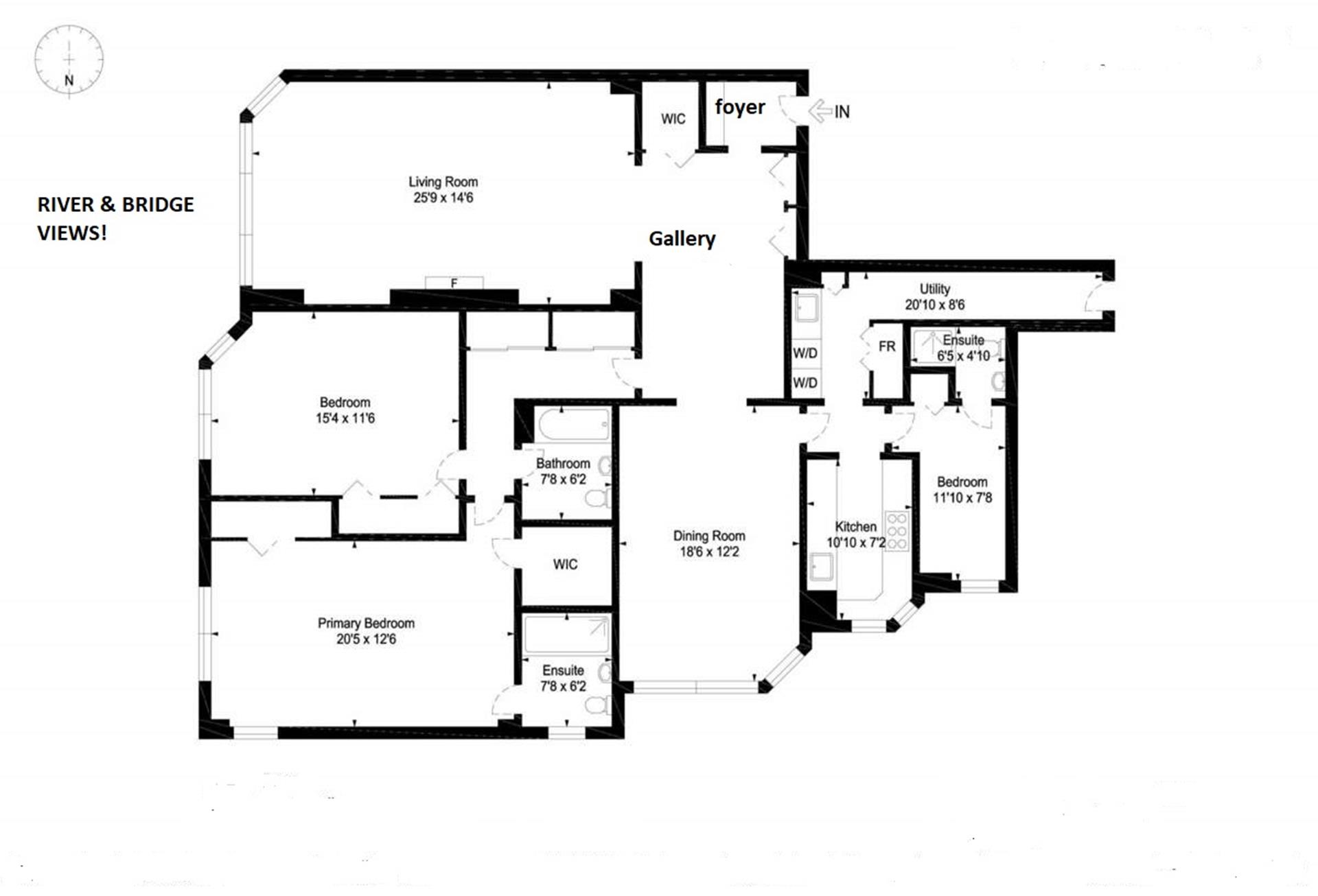 Floorplan for 20 Sutton Place, 8C