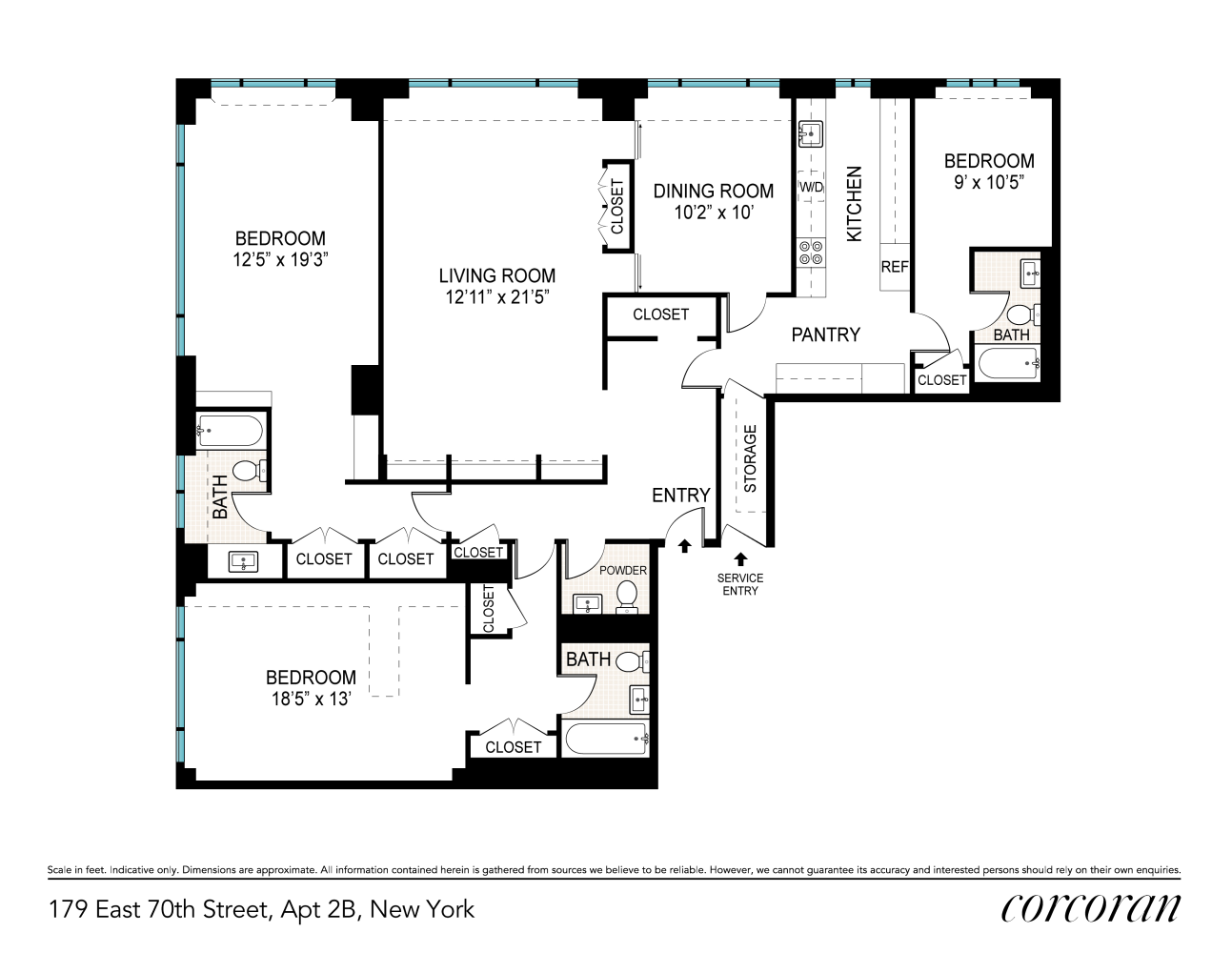 Floorplan for 179 East 70th Street, 2B
