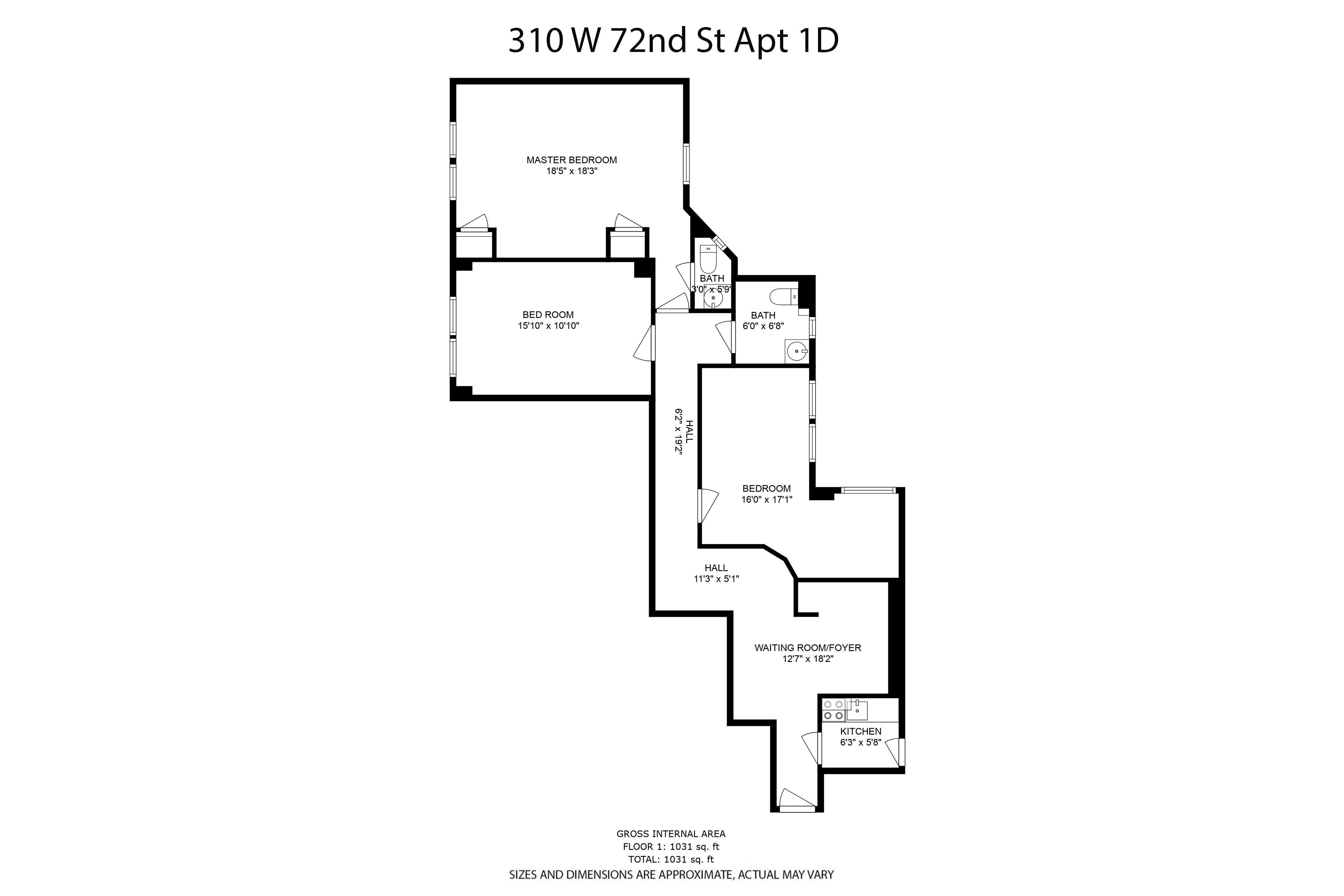 310 W 72nd Street, New York, NY 10023, 2 Bedrooms Bedrooms, 5 Rooms Rooms,2 BathroomsBathrooms,Residential,For Sale,72nd,PRCH-5207025