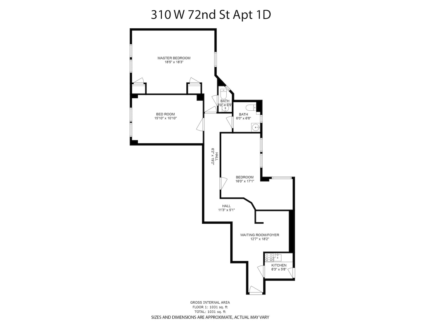 310 W 72ND Street, New York, NY 10023, 2 Bedrooms Bedrooms, 5 Rooms Rooms,2 BathroomsBathrooms,Residential,For Sale,null,72ND,RPLU-63222336615