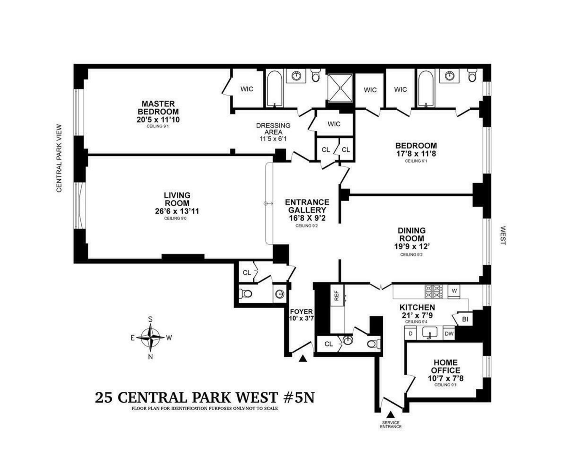 Floorplan for 25 Central Park, 5N