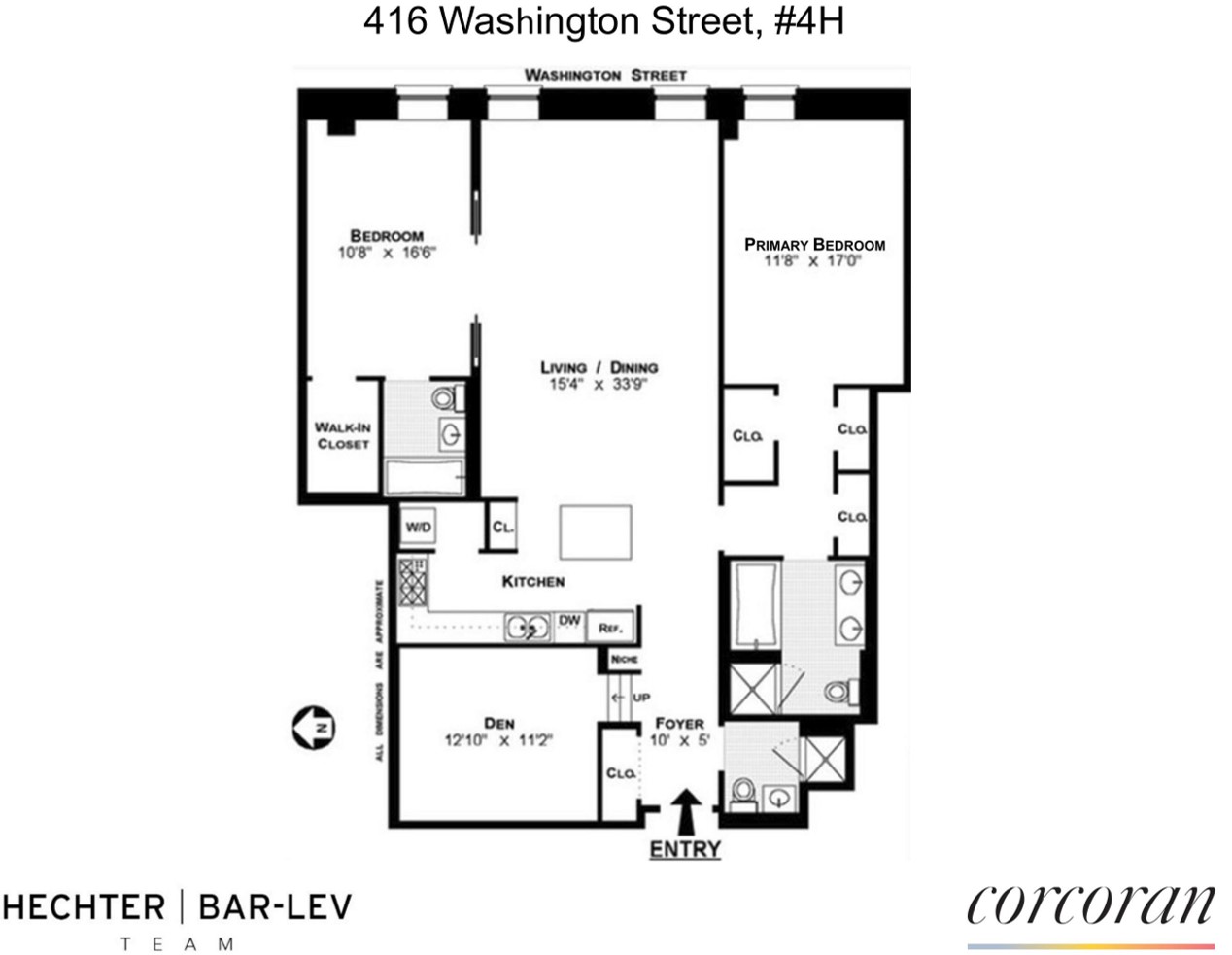 Floorplan for 416 Washington Street, 4H