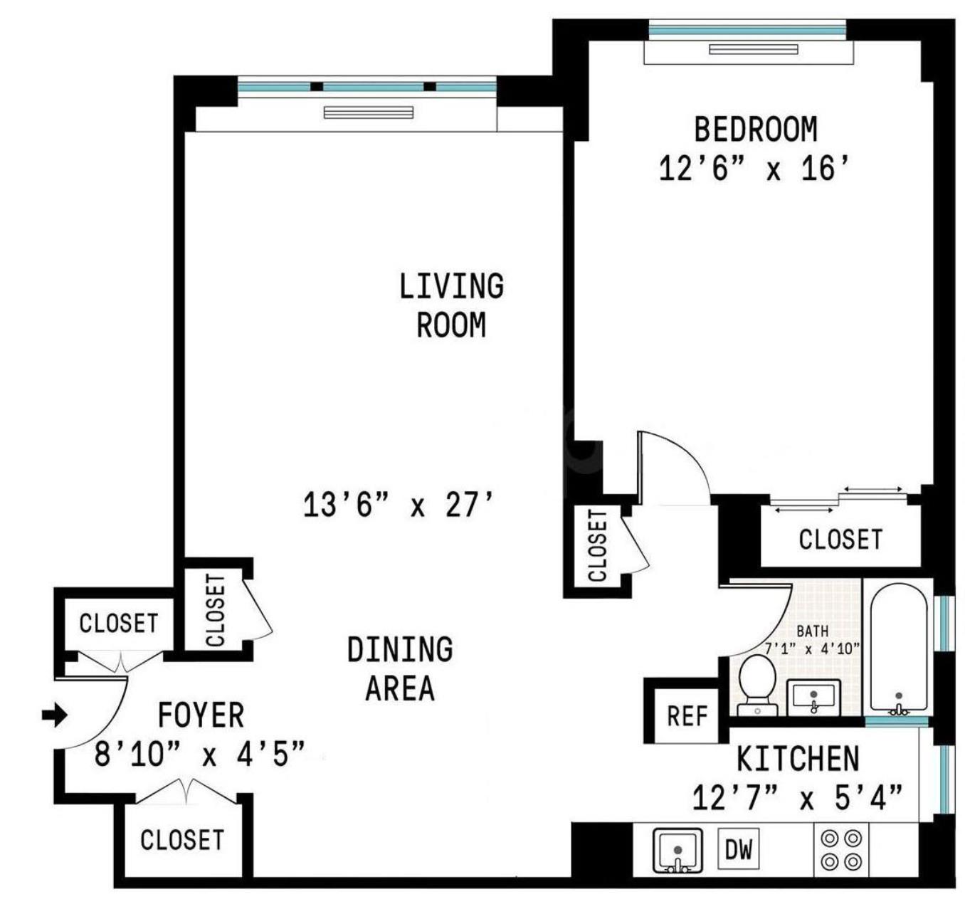 Floorplan for 10 West 66th Street, 19-A