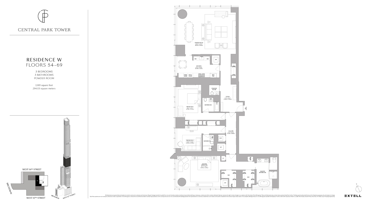 Floorplan for 217 West 57th Street, 54W