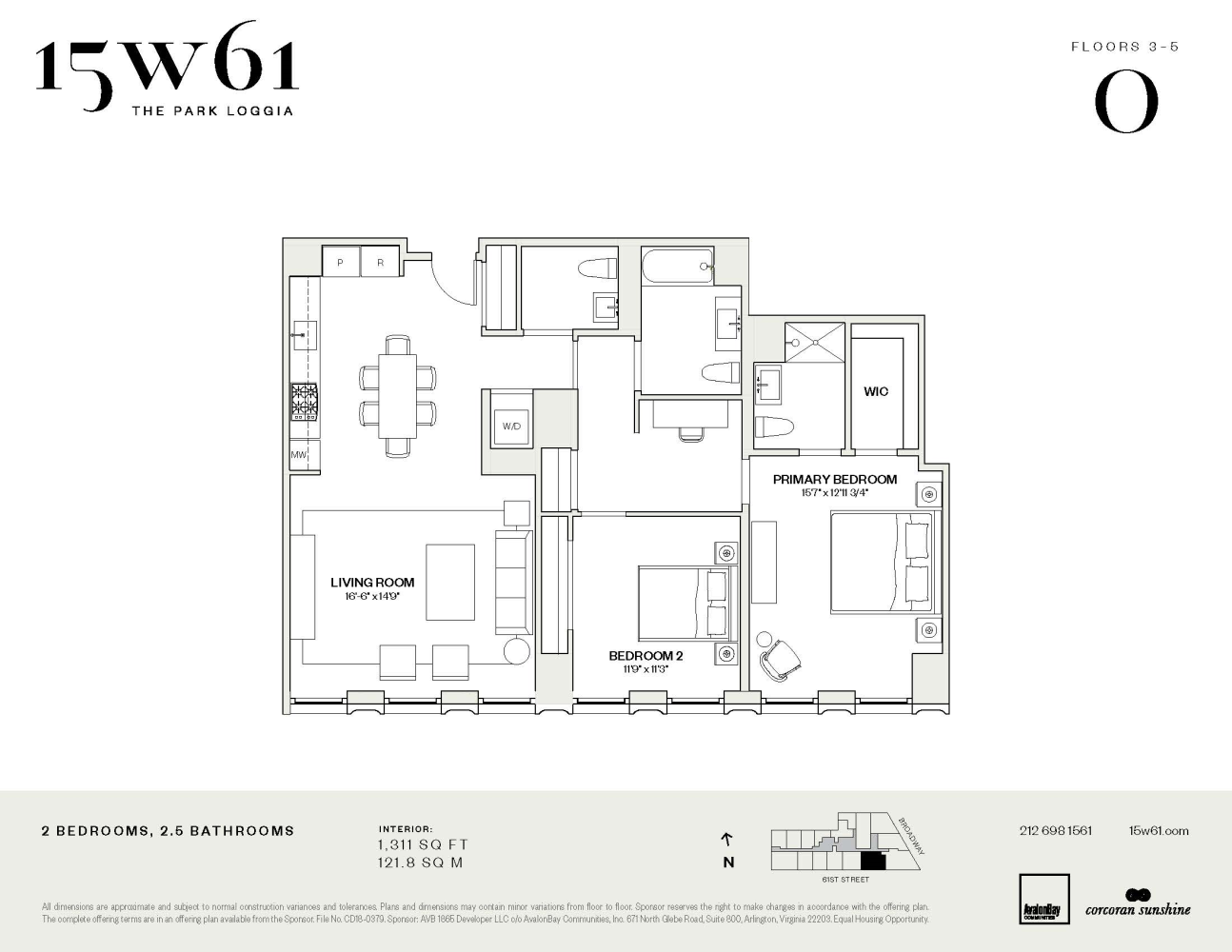 Floorplan for 15 West 61st Street, 3O