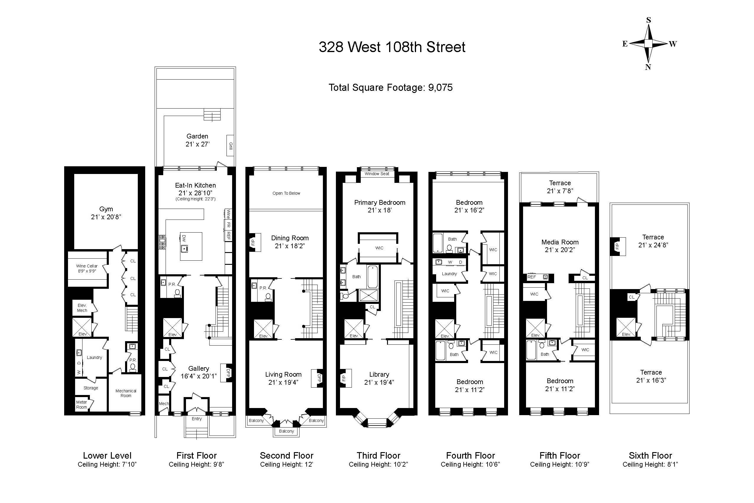 Floorplan for 328 West 108th Street