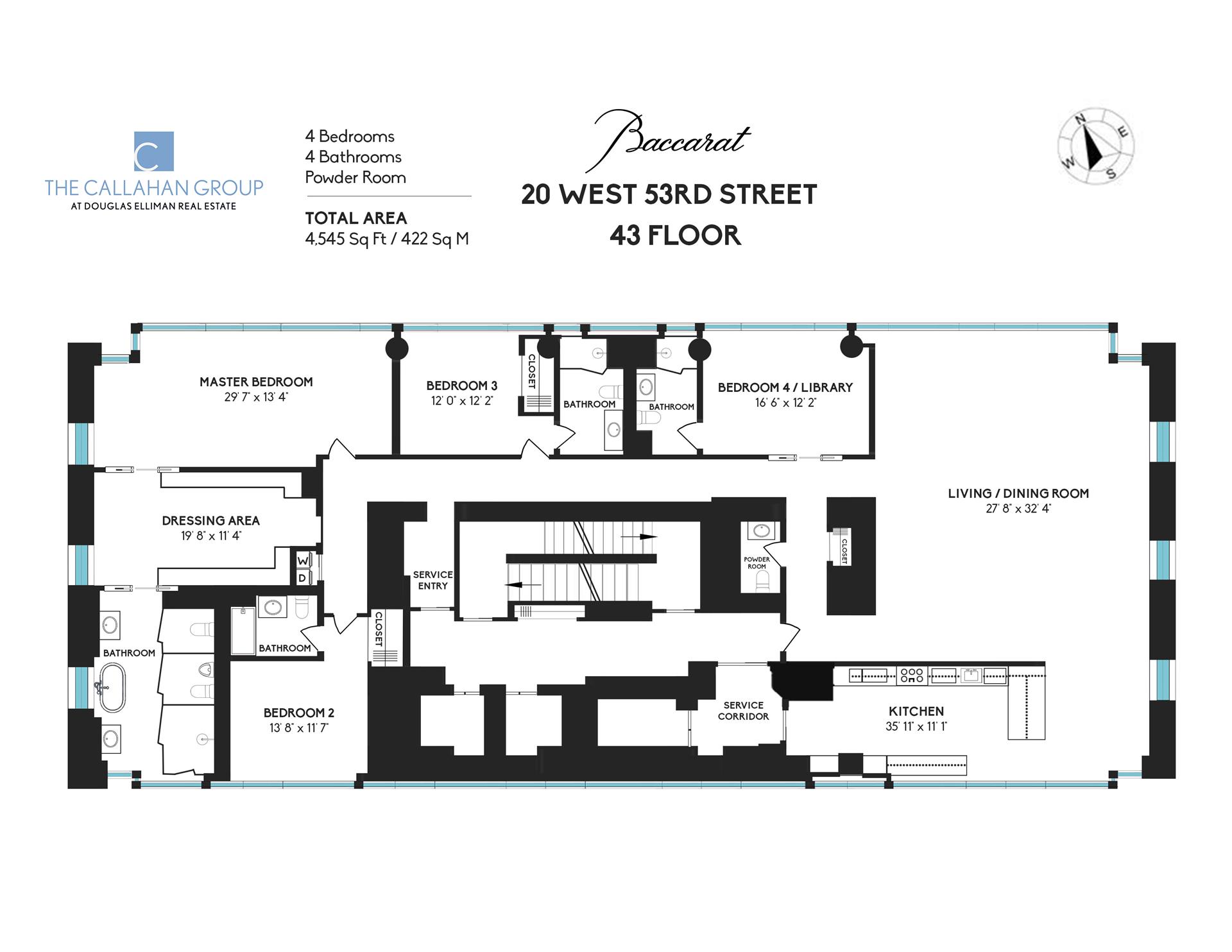 Floorplan for 20 West 53rd Street, 43