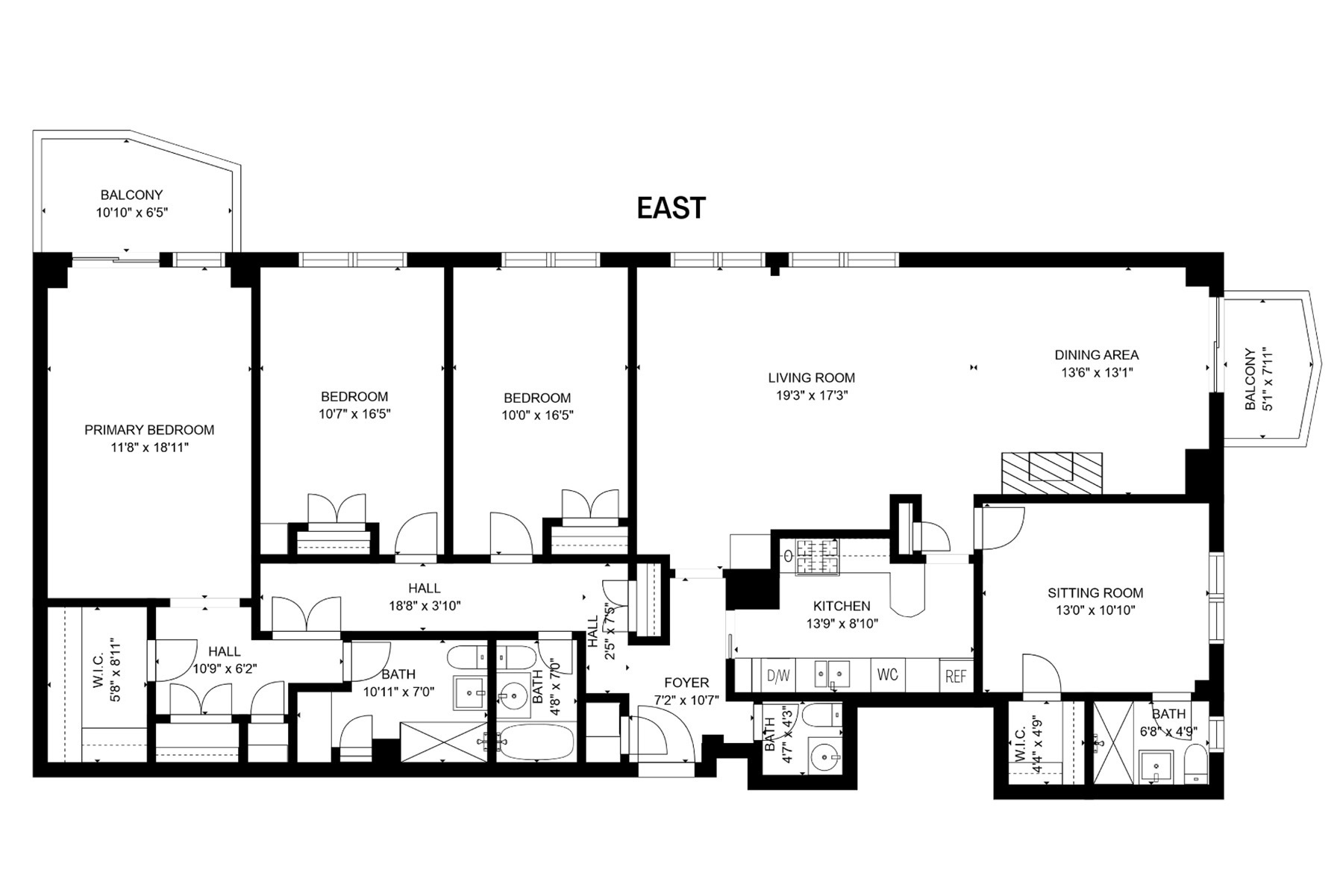 Floorplan for 132 East 35th Street, 16GH