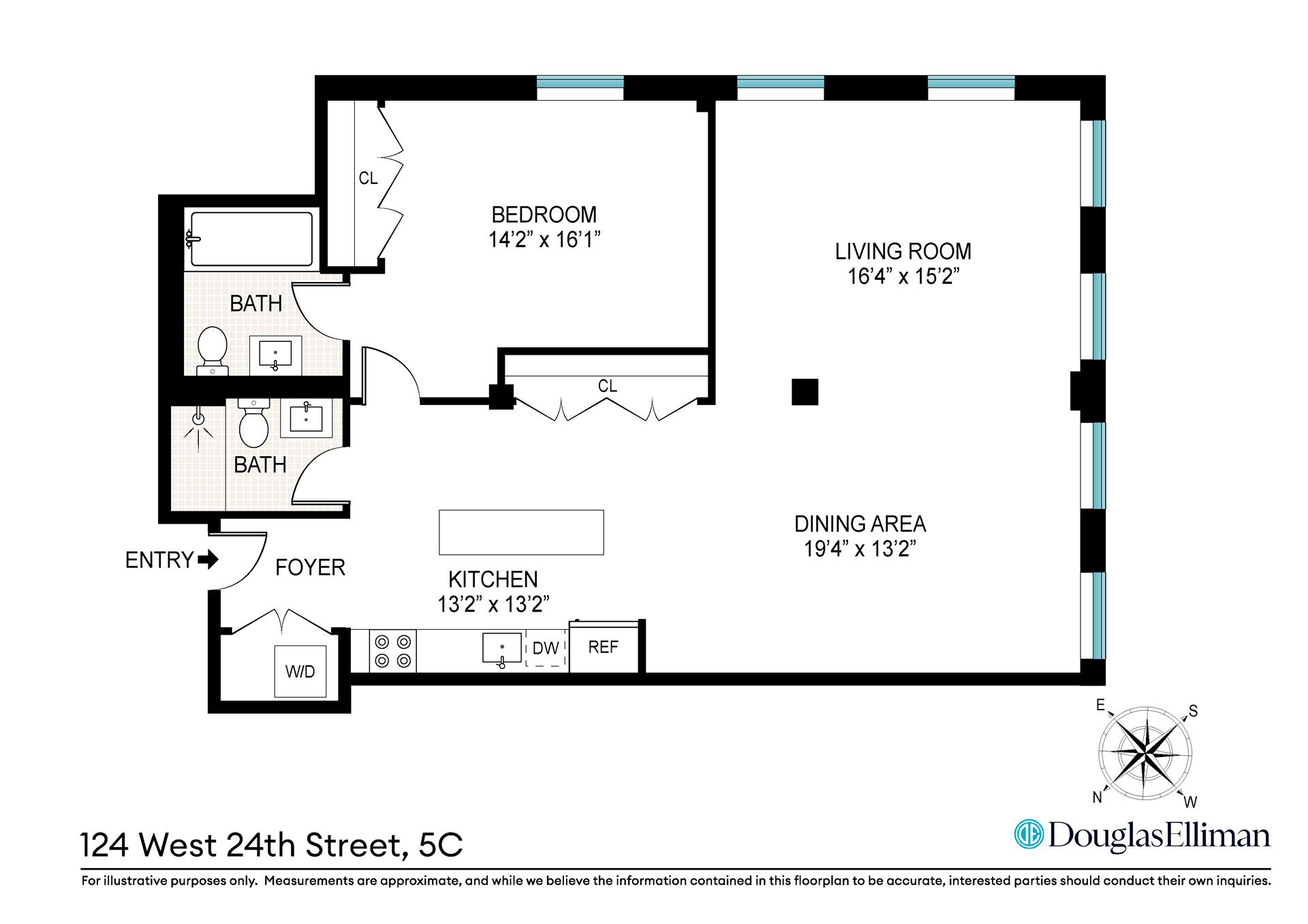 Floorplan for 124 West 24th Street, 5C