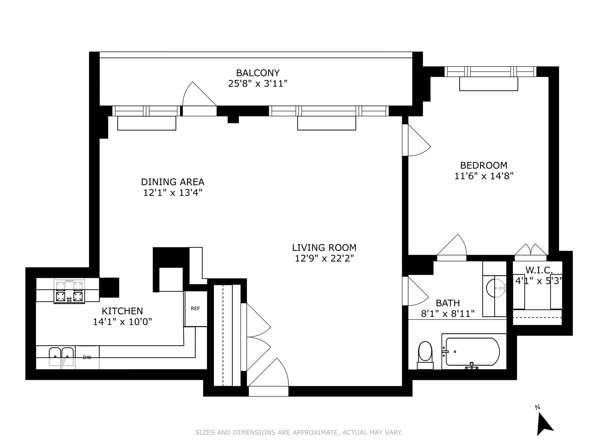 Floorplan for 150 East 61st Street, 14F