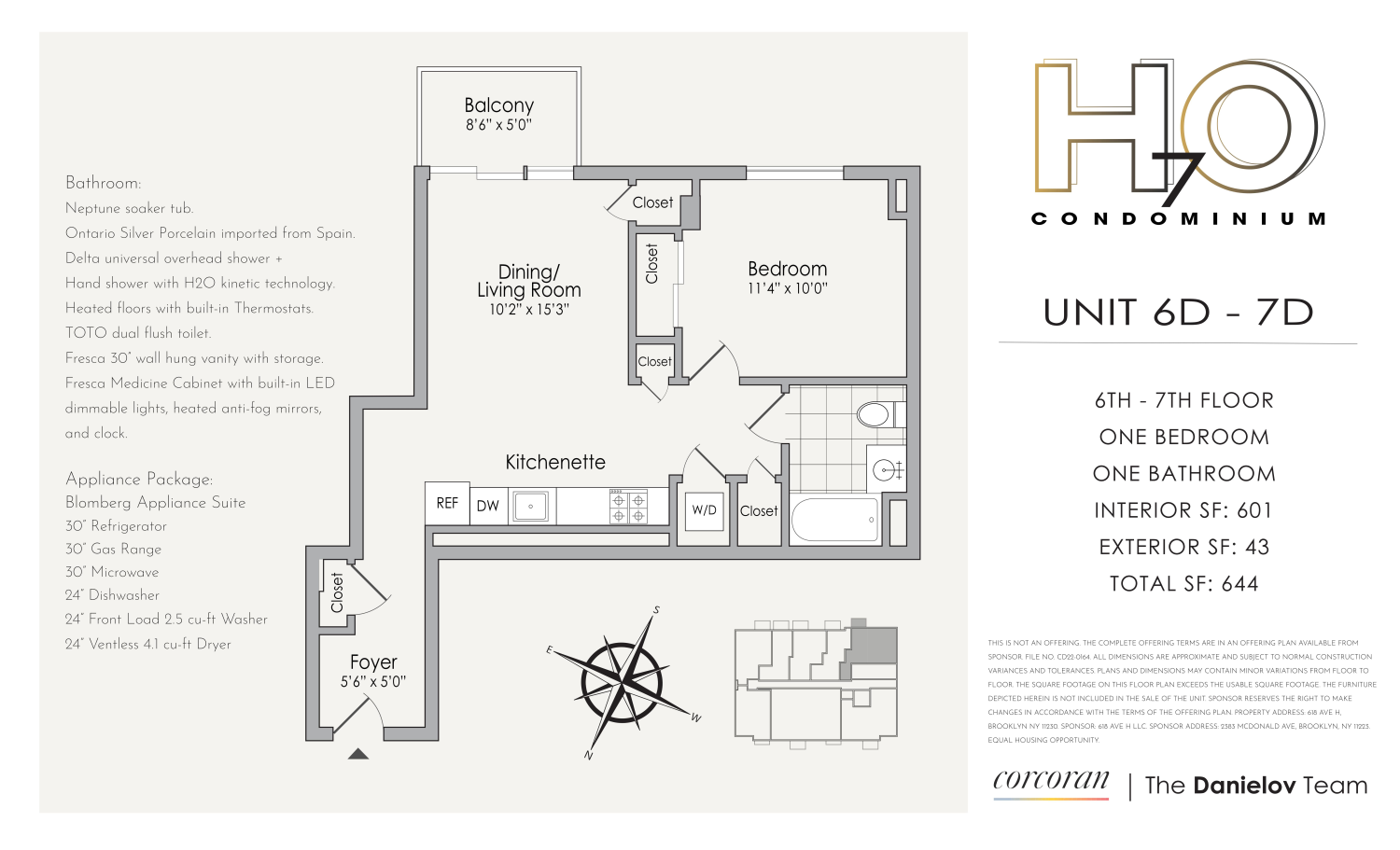 Floorplan for 618 Ave H, 6D