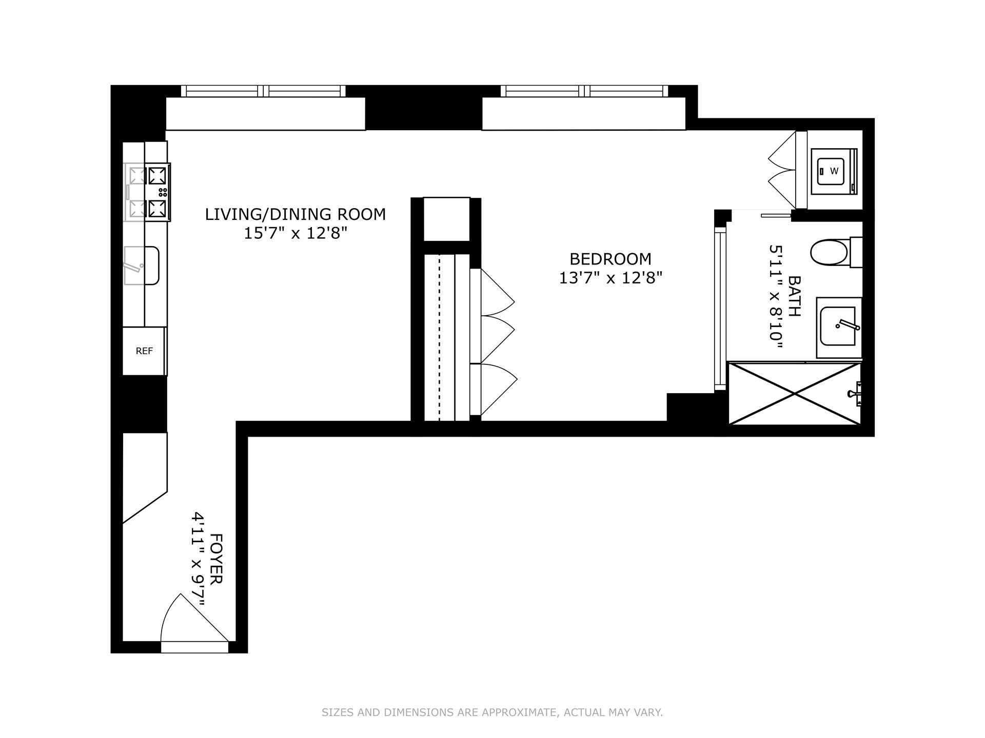 Floorplan for 123 Washington Street, 41H