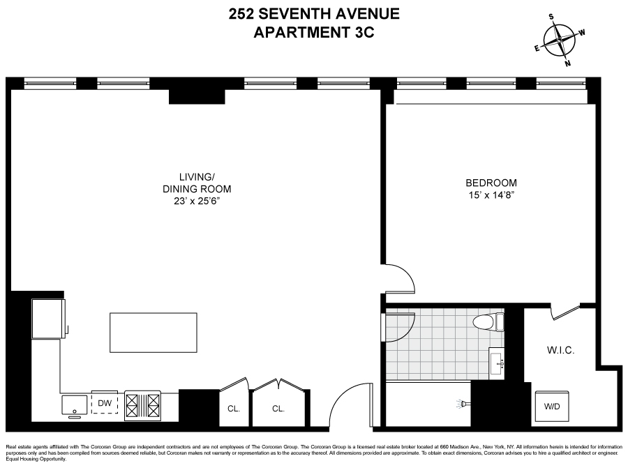Floorplan for 252 7th Avenue, 3C