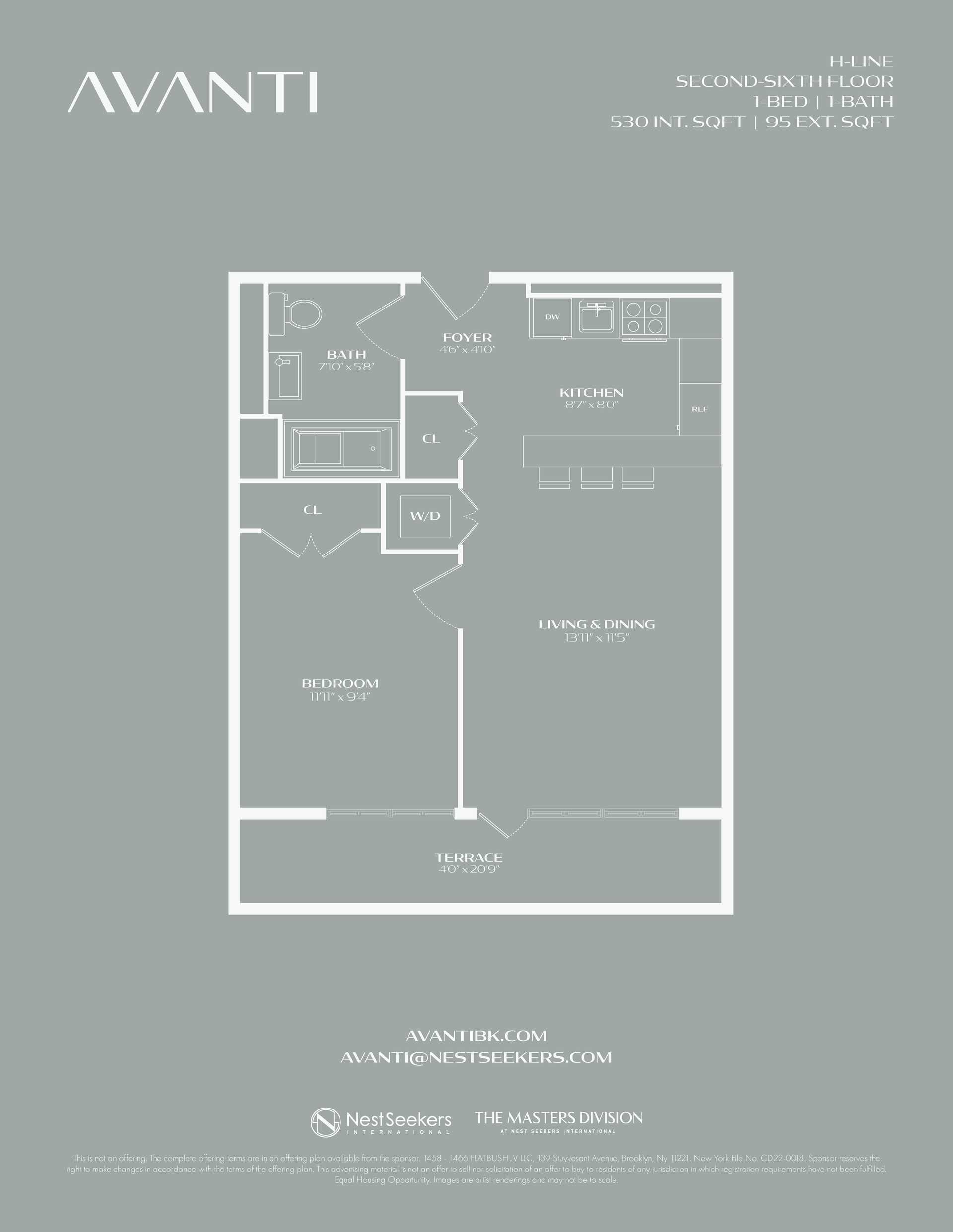 Floorplan for 1462 Flatbush Avenue, 2-H