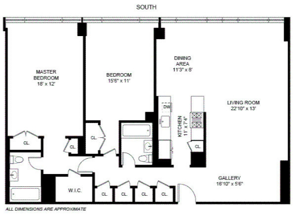 Floorplan for 315 West 70th Street, 15K