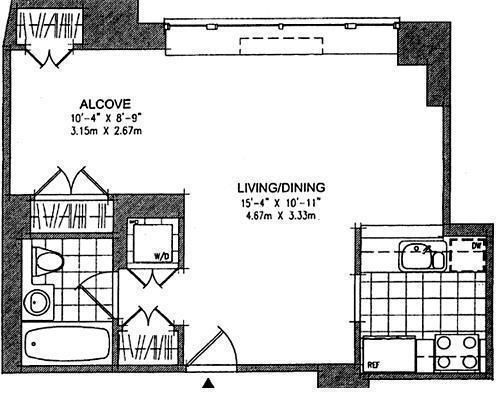 Floorplan for 240 Riverside Boulevard, 3-P